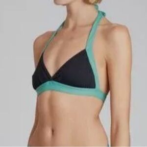 Dries Van Noten Women Gioia Black Triangle Bikini Top Swimwear Size Medium *FLAW